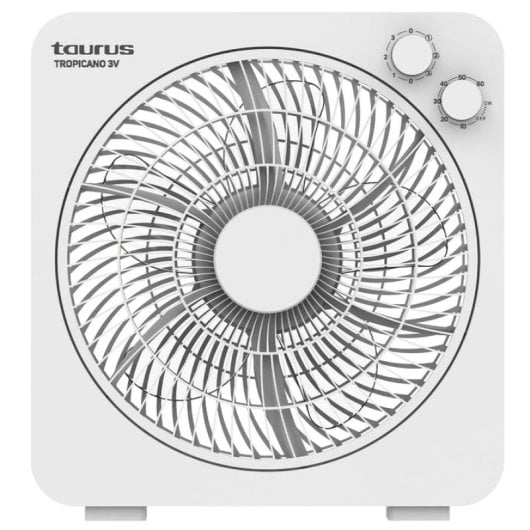 Ventilatore Taurus Tropicano 3V 35W a 5 pale bianco con timer di oscillazione automatica