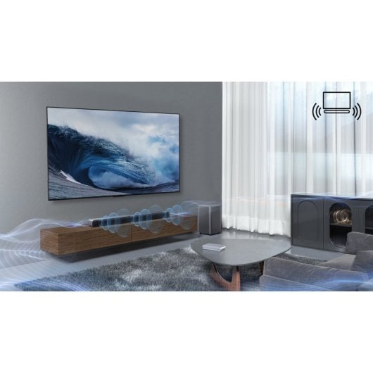 Barra de sonido TCL S55H Bluetooth HDMI ARC 220W Dolby Atmos subwoofer inalámbrico