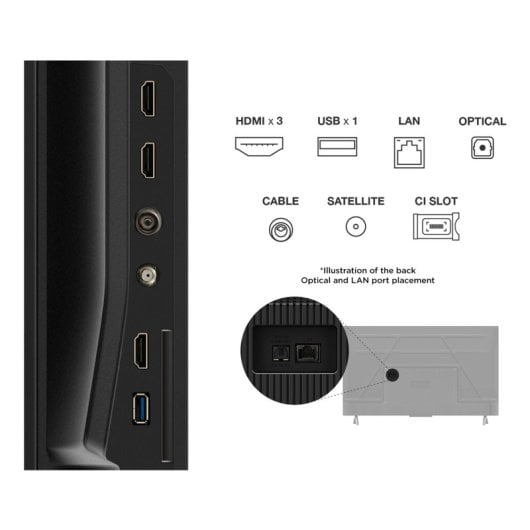 Téléviseur LED TCL P6K 43 pouces 4K UHD Google Dolby Atmos AiPQ Bluetooth Wi-Fi 5