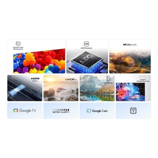 TV TCL LED 43P6K 43" 4K UltraHD 60Hz Smart TV Google TV HDR10 Dolby Atmos