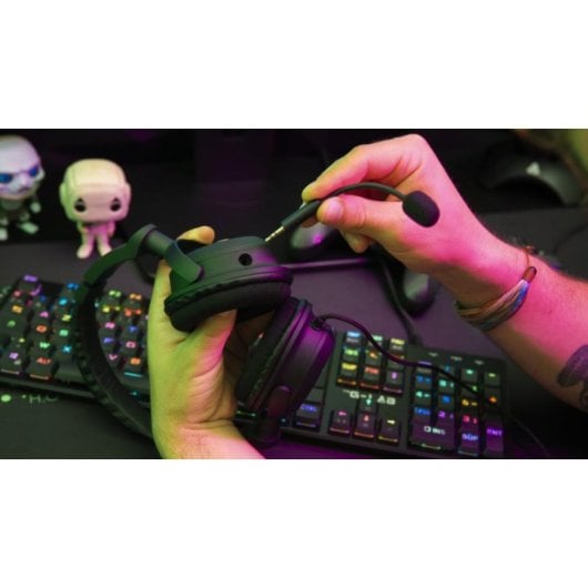 Auscultadores com fio G-lab com microfone dobrável e controlo de volume online
