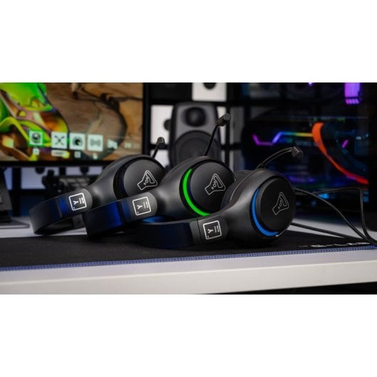 Le casque filaire G-lab avec microphone perche, rétroéclairage RVB et compatibilité multiplateforme