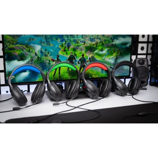 Le casque filaire G-lab avec microphone perche, rétroéclairage RVB et compatibilité multiplateforme