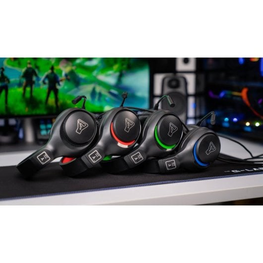 Le casque filaire G-lab avec microphone perche, rétroéclairage RVB et compatibilité multiplateforme