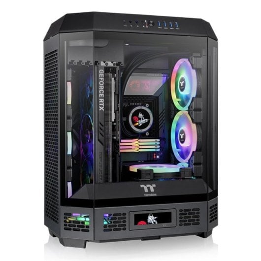 Caja Thermaltake Midi Tower Negro SPCC Vidrio Templado RGB ATX/mATX/Mini-ITX