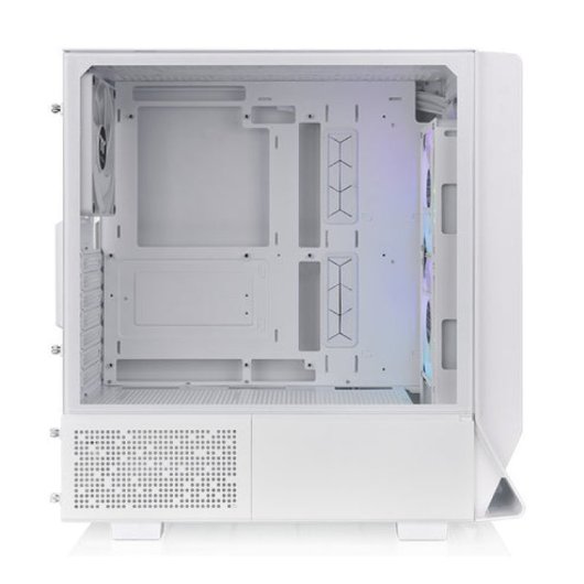 Thermaltake Midi Tower Weißes SPCC RGB ATX/EATX USB-C-Gehäuse aus gehärtetem Glas