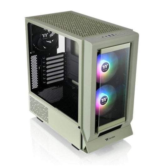 Torre Thermaltake Verde Midi Tower Ventanas Vidrio Templado RGB ATX 7 Slot 2x140mm