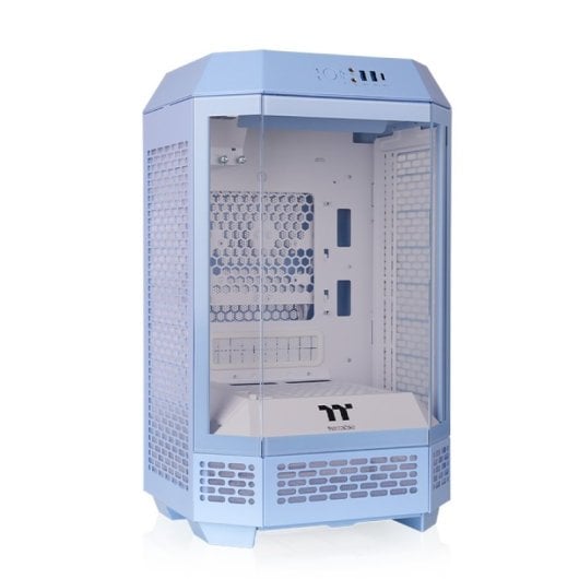 Mini-tour Thermaltake Bleu SPCC Écran LCD Fenêtre latérale Mini-ITX