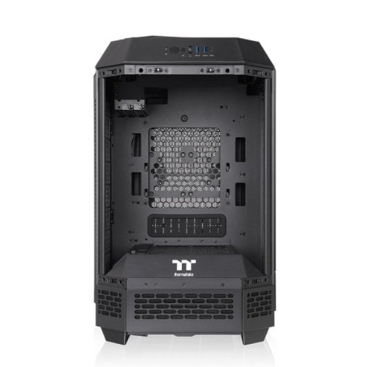 Thermaltake The Tower 250 Mini-ITX LCD 2x120mm Schwarz/Weiß PC-Tower aus gehärtetem Glas