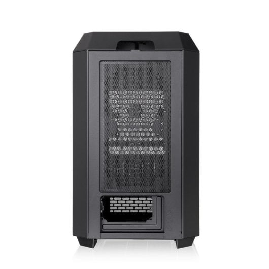 Thermaltake The Tower 250 Mini-ITX LCD 2x120mm Schwarz/Weiß PC-Tower aus gehärtetem Glas