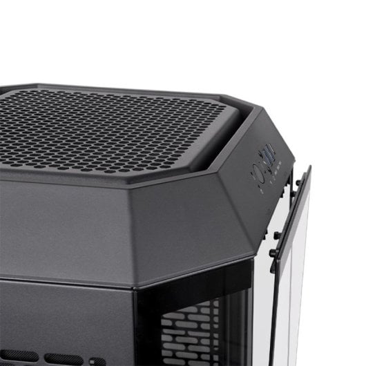 Thermaltake The Tower 250 Mini-ITX LCD 2x120mm Schwarz/Weiß PC-Tower aus gehärtetem Glas