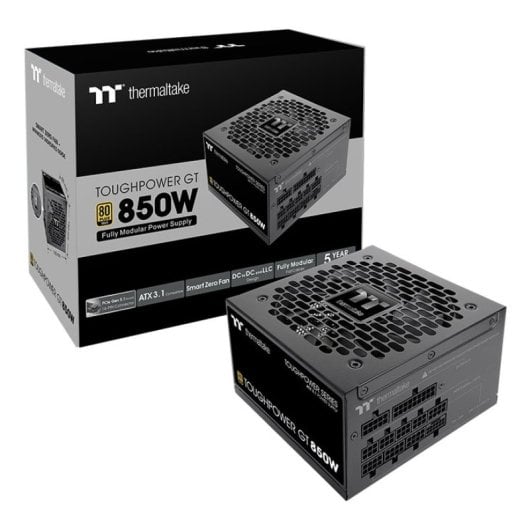 Fuente de Alimentación Thermaltake 850W 80 PLUS Gold ATX 3.1 Totalmente Modular