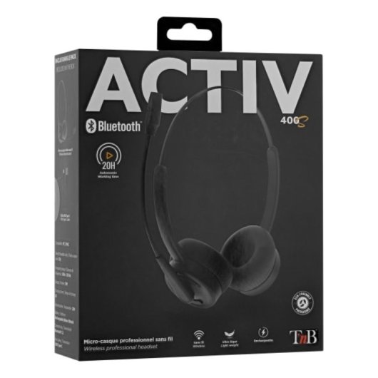 Auriculares T?nB inalámbricos Bluetooth 5.2 con micrófono boom y USB-C