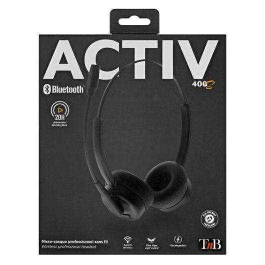 Auriculares T?nB inalámbricos Bluetooth 5.2 con micrófono boom y USB-C
