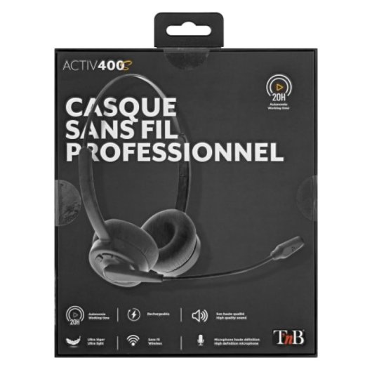 Auriculares T?nB inalámbricos Bluetooth 5.2 con micrófono boom y USB-C