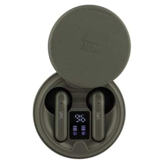 Auriculares T'nB inalámbricos Bluetooth 5.1 verdes con micrófono y control táctil