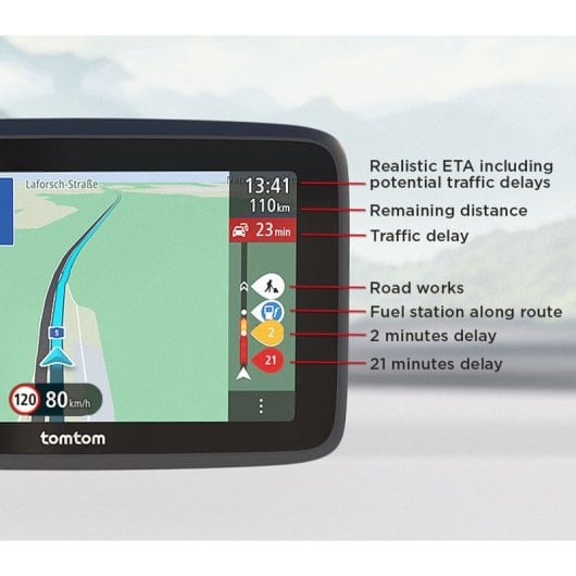 Navigatore GPS TomTom per auto e camion, 6″ Wi-Fi, Bluetooth, 32 GB, mappe Europa