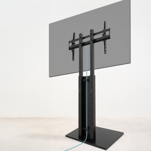 Soporte de suelo TooQ Mirror para pantallas 32”-85” acero negro altura regulable