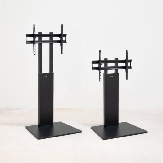 Soporte de suelo TooQ Mirror para pantallas 32”-85” acero negro altura regulable