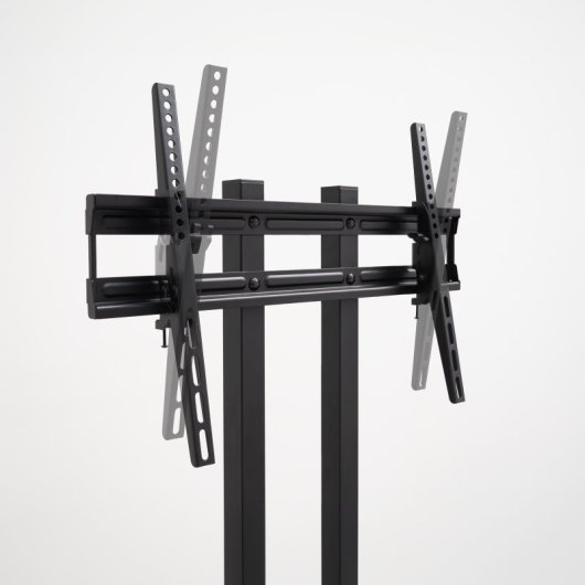 Soporte de suelo TooQ Mirror para pantallas 32”-85” acero negro altura regulable