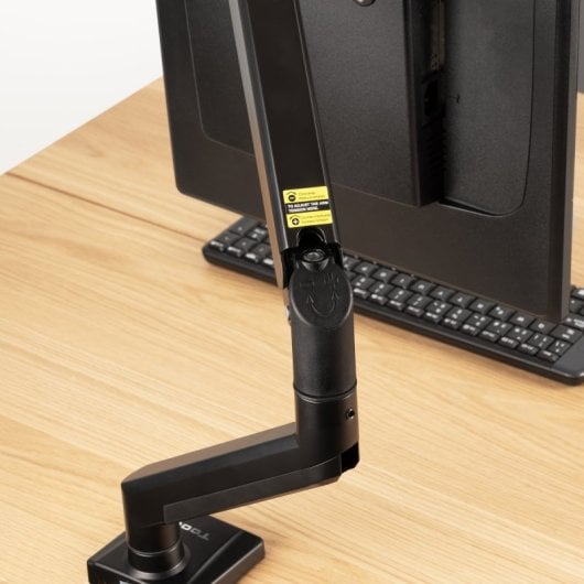 TooQ Monitorhalterung Gasfeder Schwarz Edelstahl 13-34″ 10kg 360° Drehung