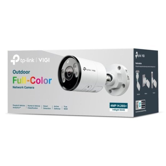 Câmara IP TP-Link INSIGHT S345 4MP Full-Color Exterior WDR H.265+ IP67 Áudio 2 Vias