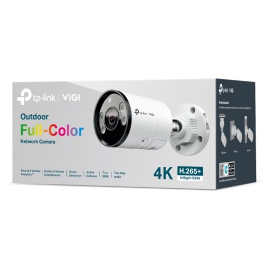 TP-Link VIGI Bullet 8MP Vollfarb-IP-Außenkamera H.265+ Smart Analytics