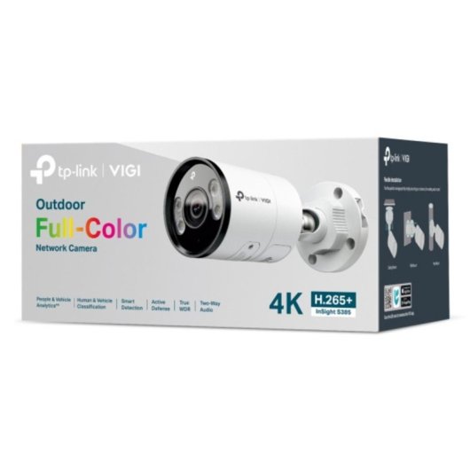 Cámara IP TP-Link VIGI S385 8 MP Visión Nocturna Exterior IA Audio Bidireccional