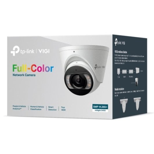Câmara IP TP-Link VIGI Full-Color de 5 MP com análise inteligente e visão noturna 24 horas por dia, 7 dias por semana