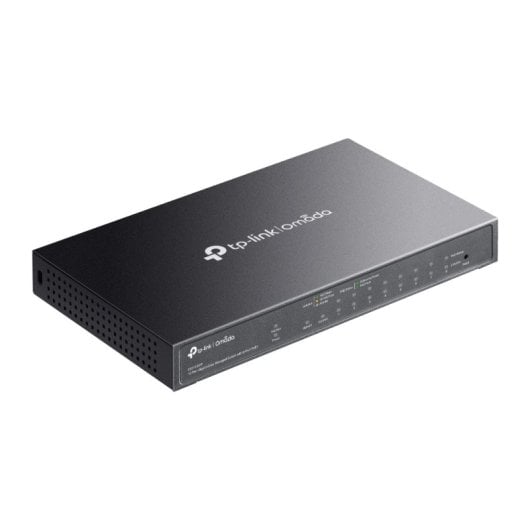 Switch gerenciável Gigabit TP-Link de 10 portas com 8 PoE+, 123 W, SFP na nuvem, sem ventoinha