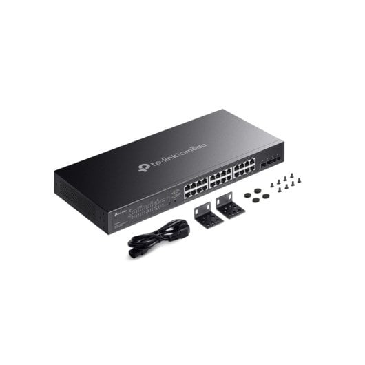 TP-Link 24-Port Gigabit L2+ 4 SFP PoE+ 150W verwalteter lüfterloser Switch