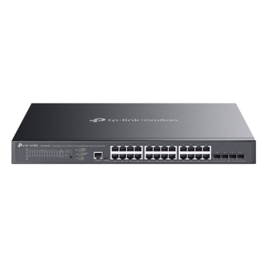 TP-Link Switch, 24 Gigabit-Ports, 4 SFP+ L2+, verwaltet, PoE++, 500 W, Rack, 1 HE