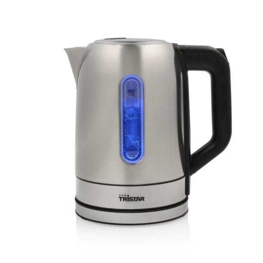 Hervidor Tristar WK-1344 1.7L 2200W Acero Inoxidable Base 360º Negro/Plata