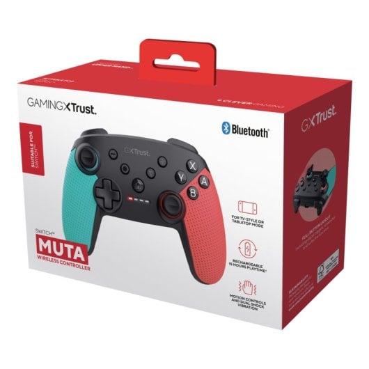 Trust Bluetooth Controller für Nintendo Switch, Vibration, Bewegungssteuerung, 15 Tasten, 15h Akkulaufzeit