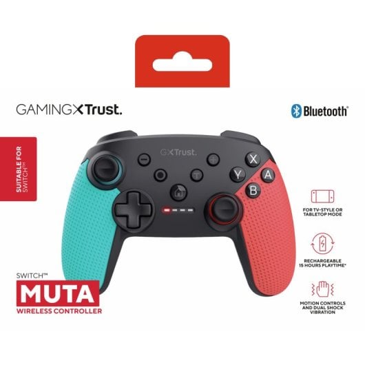Trust Bluetooth Controller für Nintendo Switch, Vibration, Bewegungssteuerung, 15 Tasten, 15h Akkulaufzeit