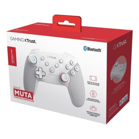 Kabelloser Gamepad Trust GXT 1246W MUTA für Nintendo Switch Bluetooth Weiß
