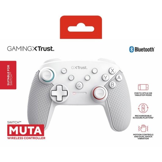Kabelloser Gamepad Trust GXT 1246W MUTA für Nintendo Switch Bluetooth Weiß