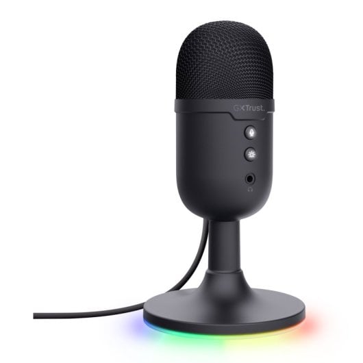 Microfone Cardióide RGB Compacto USB Trust GXT 234 Yunix com Saída para Auscultadores