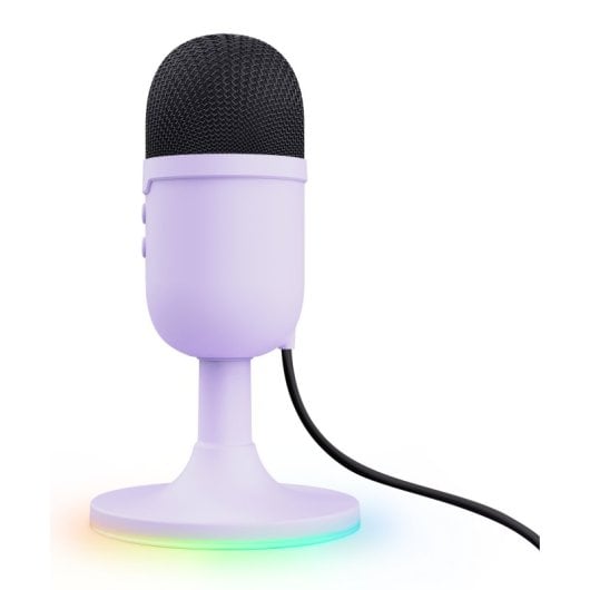 Trust GXT 234 Yunix USB-Nieren-RGB-Mikrofon mit stummen Kopfhörerausgang, Lila
