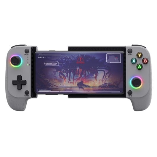 Manette de jeu Bluetooth Trust grise, 18 boutons, 600 mAh, compatible Android et iOS