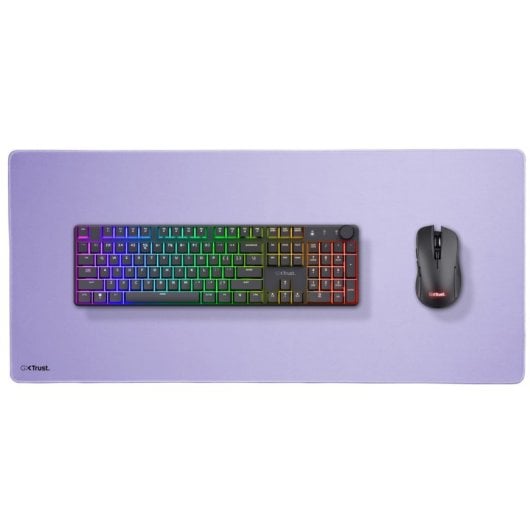 Alfombrilla Trust GXT 759P XXL gaming púrpura PET base antideslizante bordes rematados
