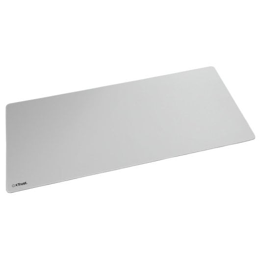 Tapete de Rato Gamer Trust XXL Branco 900x400mm PET Base Antiderrapante Bordas Costuradas
