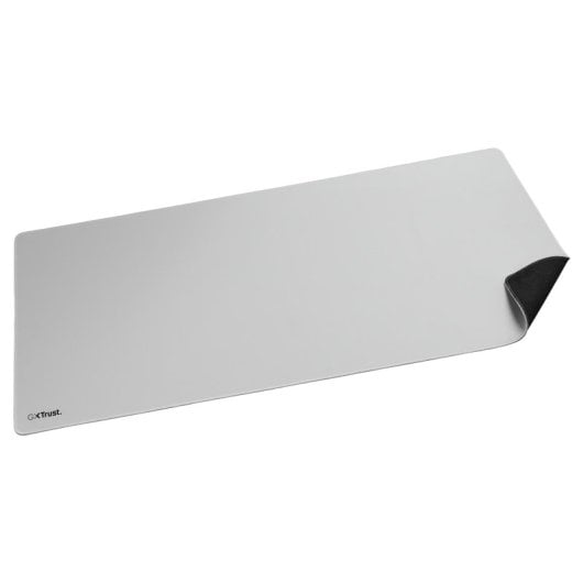 Tapete de Rato Gamer Trust XXL Branco 900x400mm PET Base Antiderrapante Bordas Costuradas