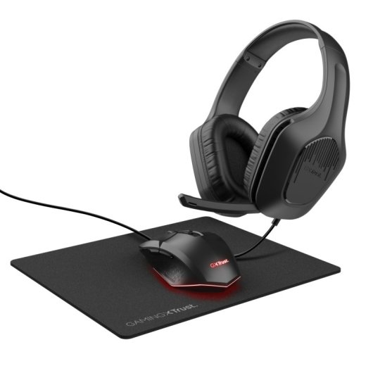 Auriculares Trust Gaming con cable, micrófono plegable y kit gamer 3 en 1