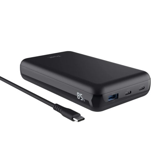 Trust Laro 100W externer Akku 2x USB-C 1x USB-A Schnellladung recycelter Kunststoff
