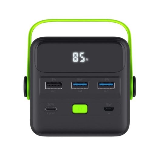 Batería externa Trust Redoh XXL 50000mAh PPS Quick Charge 4 salidas Linterna Negra/Verde