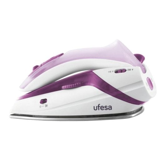 Fer à repasser vapeur Ufesa PV0500 semelle inox 1100W voyage violet-blanc