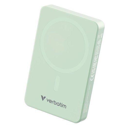 Power Bank Verbatim Charge ?n? Go Essentials 10000mAh Verde MagSafe QC 3.0 35W