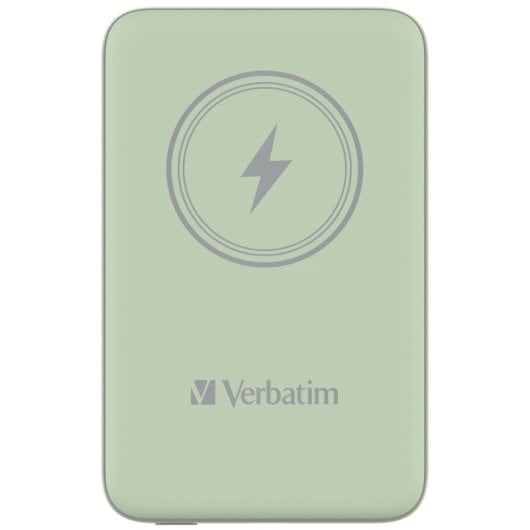 Batería externa Verbatim Charge ?n? Go 10000 mAh Verde Quick Charge 3.0 MagSafe Inalámbrica