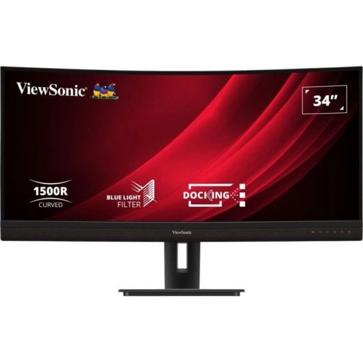 Viewsonic Monitor 34″ 3440x1440 100Hz VA Curved FreeSync USB-C Höhenverstellbar